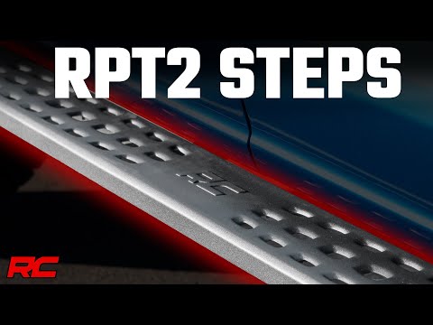 Rough Country RPT2 Running Board Crew Cab | Black | Ford F-150/Lightning/F-250/F-350/Raptor (15-26)