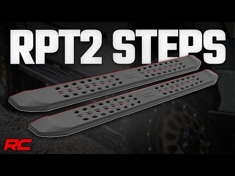 Rough Country RPT2 Running Board Crew Cab | Black | Toyota Tundra 2WD/4WD (2007-2021)