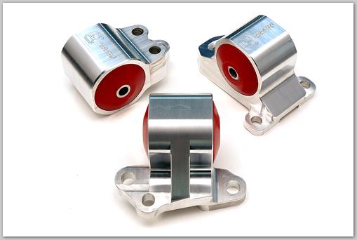 Innovative 92-95 Civic B/D Series Black Aluminum Mounts 85A Bushings (3 Bolt)