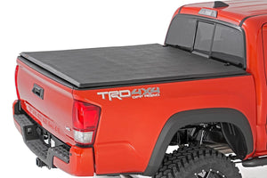 Rough Country Soft Tri-Fold Bed Cover | Toyota Tacoma 2WD/4WD (16-23)