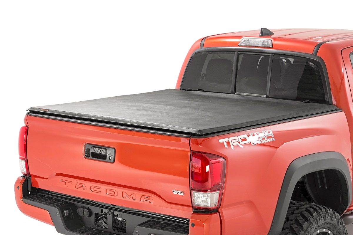 Rough Country Soft Tri-Fold Bed Cover | Toyota Tacoma 2WD/4WD (16-23)