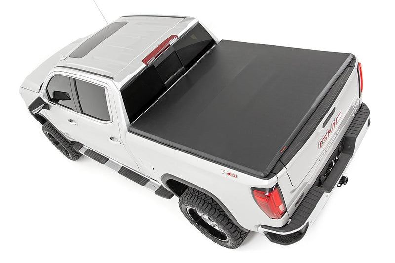 Rough Country Soft Tri-Fold Bed Cover | Chevy/GMC Sierra 1500 (19-26)/Silverado 1500 (19-26)