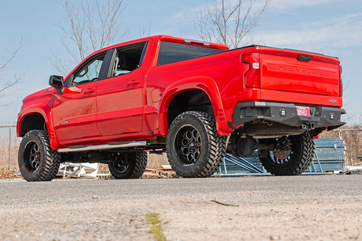 Rough Country Oval Nerf Steps Stainless | Crew Cab | Chevy/GMC 1500/2500HD/3500HD (19-26)