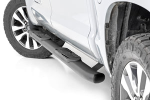 Rough Country Oval Nerf Step Crew Cab | Black | Toyota Tundra 2WD/4WD (2007-2021)