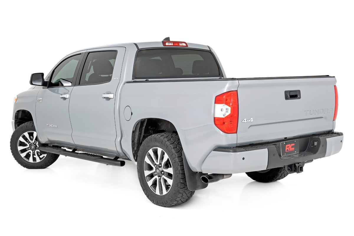 Rough Country Oval Nerf Step Crew Cab | Black | Toyota Tundra 2WD/4WD (2007-2021)