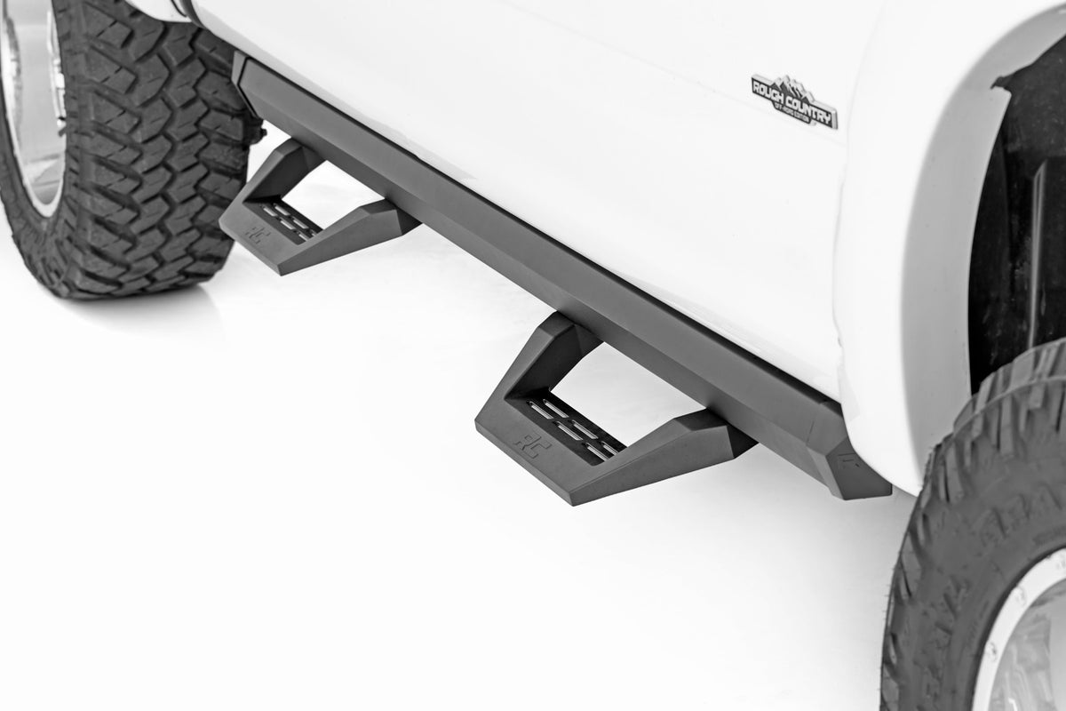 Rough Country SRX2 Adj Aluminum Step Crew Cab | Ford F-150/Lightning/F-250/F-350/Raptor (15-26)