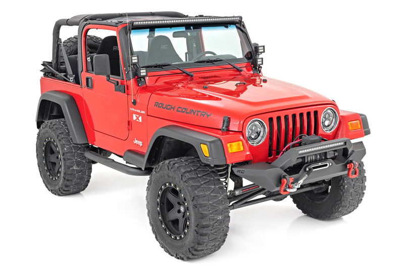 Rough Country Nerf Steps 3-Inch Tube | Jeep Wrangler TJ (97-06)/Wrangler YJ (87-95)