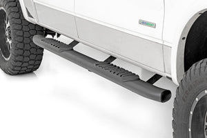 Rough Country Oval Nerf Step Crew Cab | Black | Ford F-150 2WD/4WD (2009-2014)