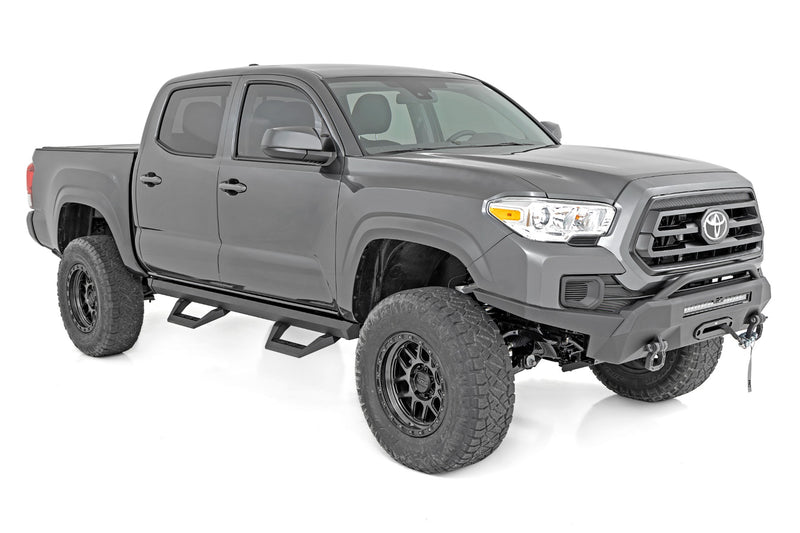 Rough Country SRX2 Adj Aluminum Step Double Cab | Toyota Tacoma 2WD/4WD (2005-2023)