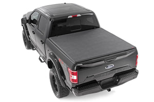 Rough Country Soft Tri-Fold Bed Cover | Ford F-150 (21-26)/F-150 Lightning (22-26)