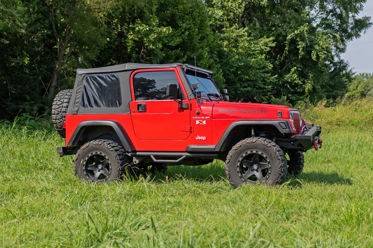 Rough Country Nerf Steps Full Length | Jeep Wrangler TJ 4WD (1997-2006)