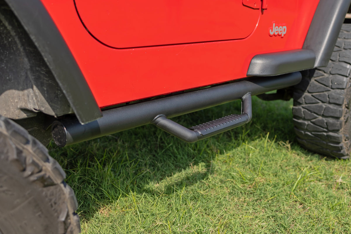 Rough Country Nerf Steps Full Length | Jeep Wrangler TJ 4WD (1997-2006)