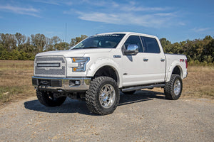 Rough Country Oval Nerf Step Crew Cab | Black | Ford F-150/Lightning/F-250/F-350/Raptor (15-26)