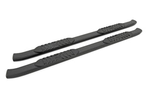 Rough Country Oval Nerf Step Crew Cab | Black | Ford F-150/Lightning/F-250/F-350/Raptor (15-26)