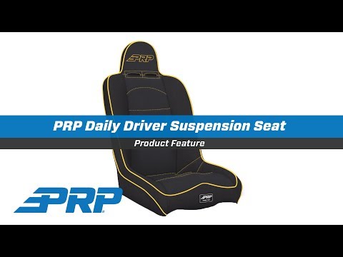 PRP Daily Driver High Back Suspension Seat (Two Neck Slots) - All Black