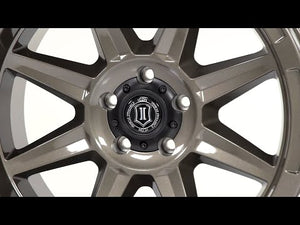 ICON Bandit 20x10 5x5 -24mm Offset 4.5in BS Gloss Bronze Wheel