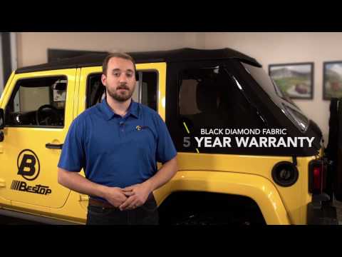 Bestop 07-18 Jeep Wrangler JK 4-Door Trektop Glide (Black Diamond)