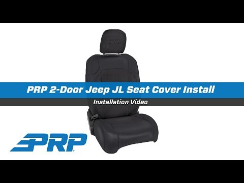 PRP 2018+ Jeep Wrangler JL/2 door/Rubicon Front Seat Covers (Pair) - Black/Tan