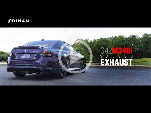 Dinan 23-26 BMW M240i/M240i xDrive (G42) Valved Axleback Exhaust System - Black Tips