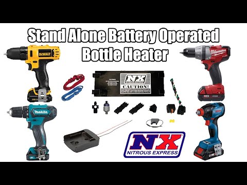 Nitrous Express Stand Alone Battery Operated Bottle Heater for 10-15lb Bottles (4AN) (Milwaukee Sty)