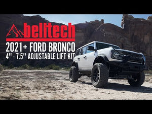 Belltech 21-25 Ford Bronco 4in-7.5in Lift Kit w/ Coilovers / Front & Rear Swaybars