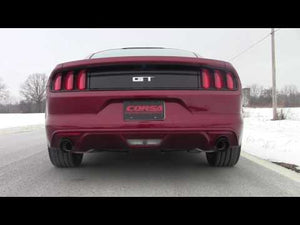 Corsa 2015-2017 Ford Mustang GT 5.0 3in Axle Back Exhaust Black Quad Tips (Sport)