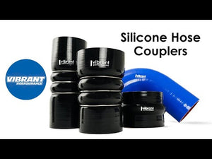 Vibrant 4 Ply Reinforced Silicone Elbow Connector - 2.5in I.D. - 90 deg. Elbow (BLUE)