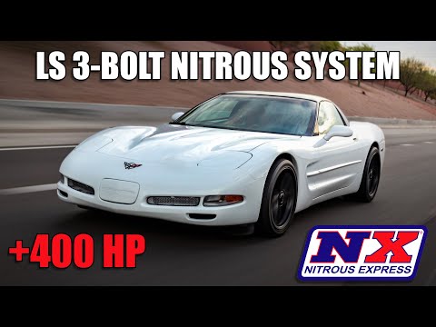 Nitrous Express GM LS 78mm 3-Bolt Nitrous Plate Kit (50-350HP) w/15lb Bottle