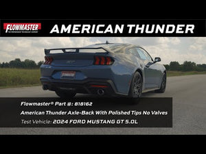 Flowmaster 24-25 Mustang 2.3L/5.0L American Thunder-Axle-Back- NO VLVES Exhaust System