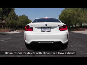Dinan 16-18 BMW M2 (F87) Free Flow Axleback Exhaust System - Black Tips