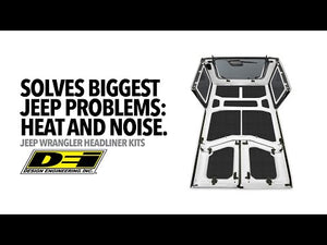 DEI 07-10 Jeep Wrangler JK 2-Door Boom Mat Headliner - 3 Piece - Gray