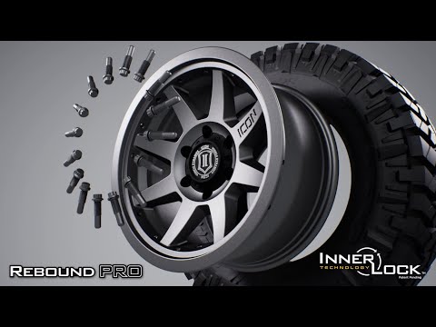 ICON Rebound Pro 17x8.5 6x135 6mm Offset 5in BS 87.1mm Bore Satin Black Wheel