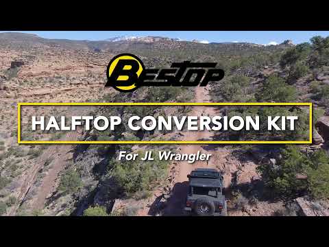 Bestop 07-18 Jeep Wrangler JK 4-Door Halftop Conversion Kit (Premium Black Twill)