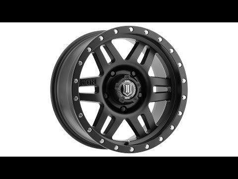ICON Six Speed 17x8.5 5x150 25mm Offset 5.75in BS 116.5mm Bore Titanium Wheel