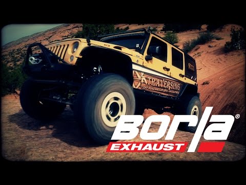 Borla 12-16 Jeep Wrangler 3.6AT/MT 4WD 2+4DR S/ SQ /RL/AC SR 2.5in, 2in Tip 3.5 sqx8 Black Chrome