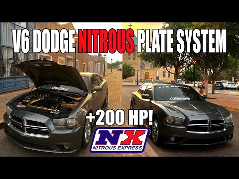 Nitrous Express Dodge 3.6L V6 Nitrous Plate Kit (50-200HP) w/12lb Bottle
