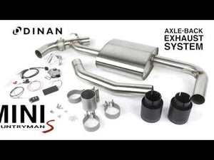 Dinan 17-24 Mini Cooper Clubman/Countryman S ALL4 (F54/F60) Valved Axleback Exhaust - Black Tips