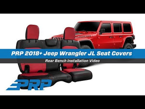 PRP 2018+ Jeep Wrangler JLU/4 door Rear Bench Cover with Cloth Interior - Black/Tan