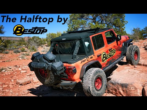 Bestop 18-23 Jeep Wrangler JL 2-Door Halftop Soft Top (Black Diamond)