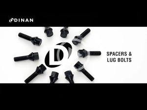 Dinan Lug Bolts - Cone Seat - M12x1.5 - 35mm - Black (Set of 10)