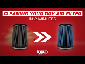 Injen 8-Layer Oiled Cotton Gauze Air Filter w/ Twist Lock - 5in ID / 9.3in Base / 8.5in H