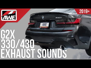 AWE 19-23 BMW 330i / 21-23 BMW 430i Base G2X Touring (Excl. Conv) Axle-Back Exhaust - Diamond Black