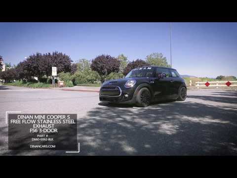 Dinan 14-24 Mini Cooper S (F55) 5-Door Free Flow Axleback Exhaust System - Black Tips
