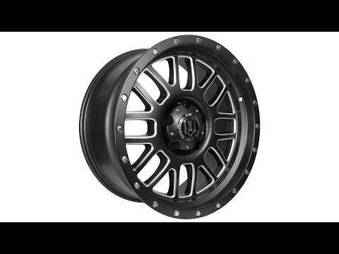 ICON Alpha 20x9 5x150 16mm Offset 5.625in BS 110.1mm Bore Satin Black Wheel
