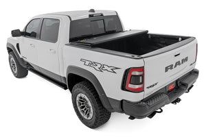 Rough Country Hard Tri-Fold Flip Up Bed Cover | Ram 1500 (19-26)/1500 TRX (21-24)