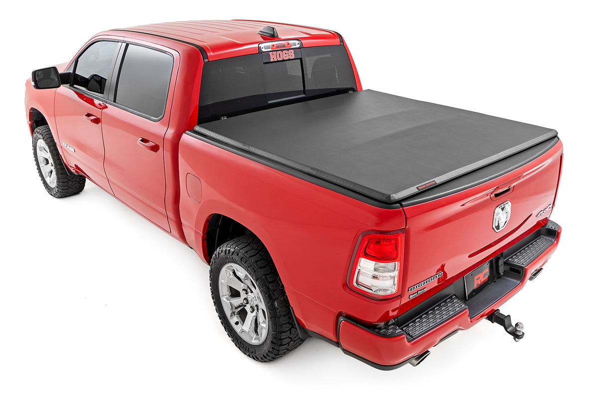 Rough Country Soft Tri-Fold Bed Cover | Ram 1500 (19-26)/1500 TRX (21-24)
