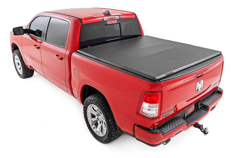 Rough Country Soft Tri-Fold Bed Cover | Ram 1500 (19-26)/1500 TRX (21-24)