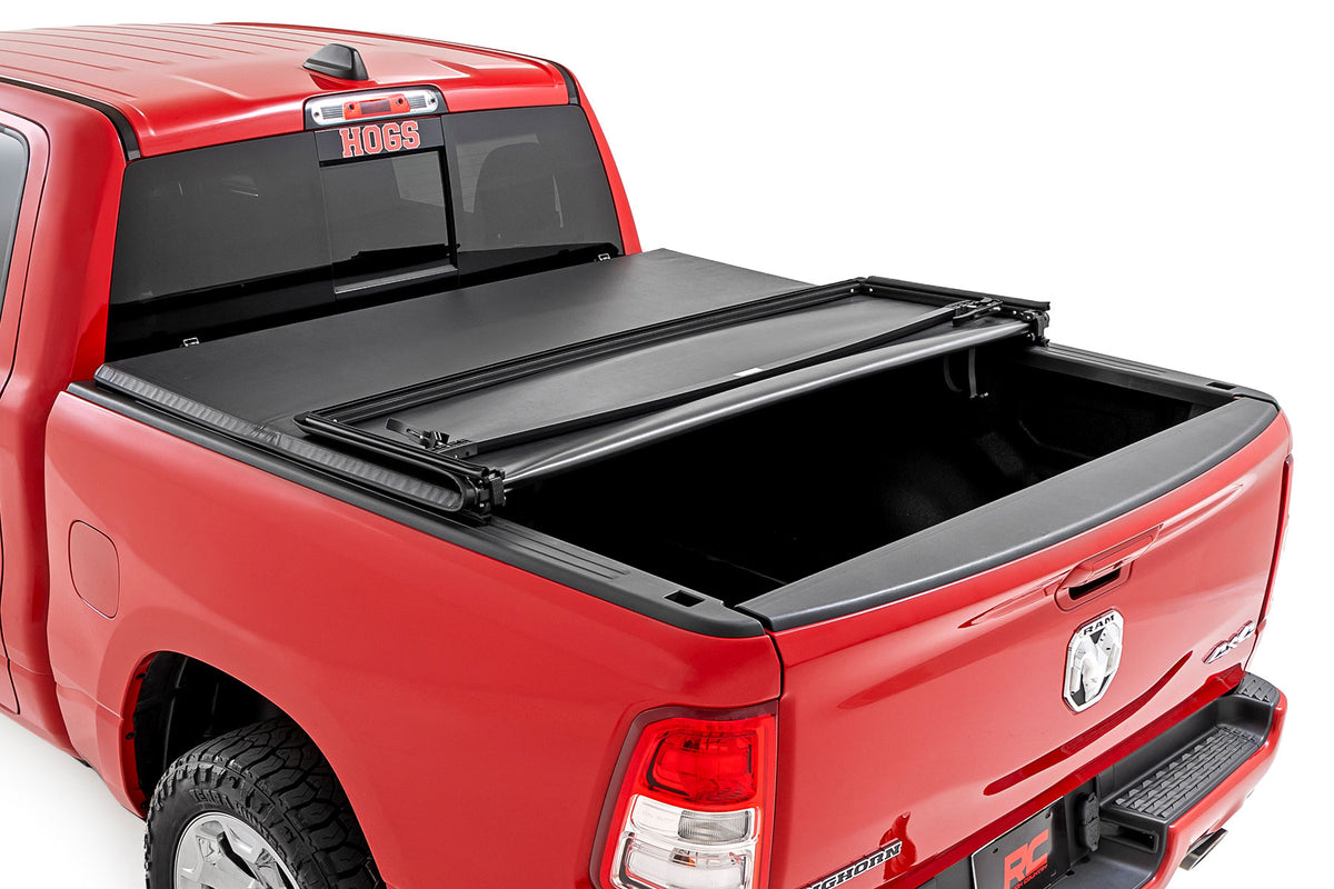Rough Country Soft Tri-Fold Bed Cover | Ram 1500 (19-26)/1500 TRX (21-24)