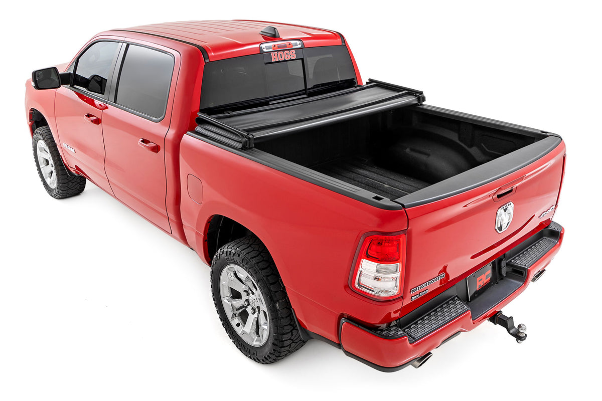 Rough Country Soft Tri-Fold Bed Cover | Ram 1500 (19-26)/1500 TRX (21-24)