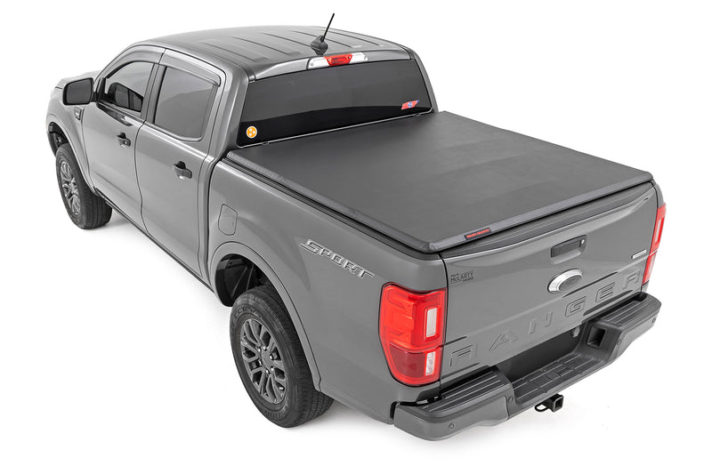 Rough Country Soft Tri-Fold Bed Cover | Ford Ranger 2WD/4WD (19-23)